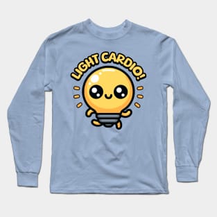 Light Cardio! Cute Lightbulb Running Pun Long Sleeve T-Shirt